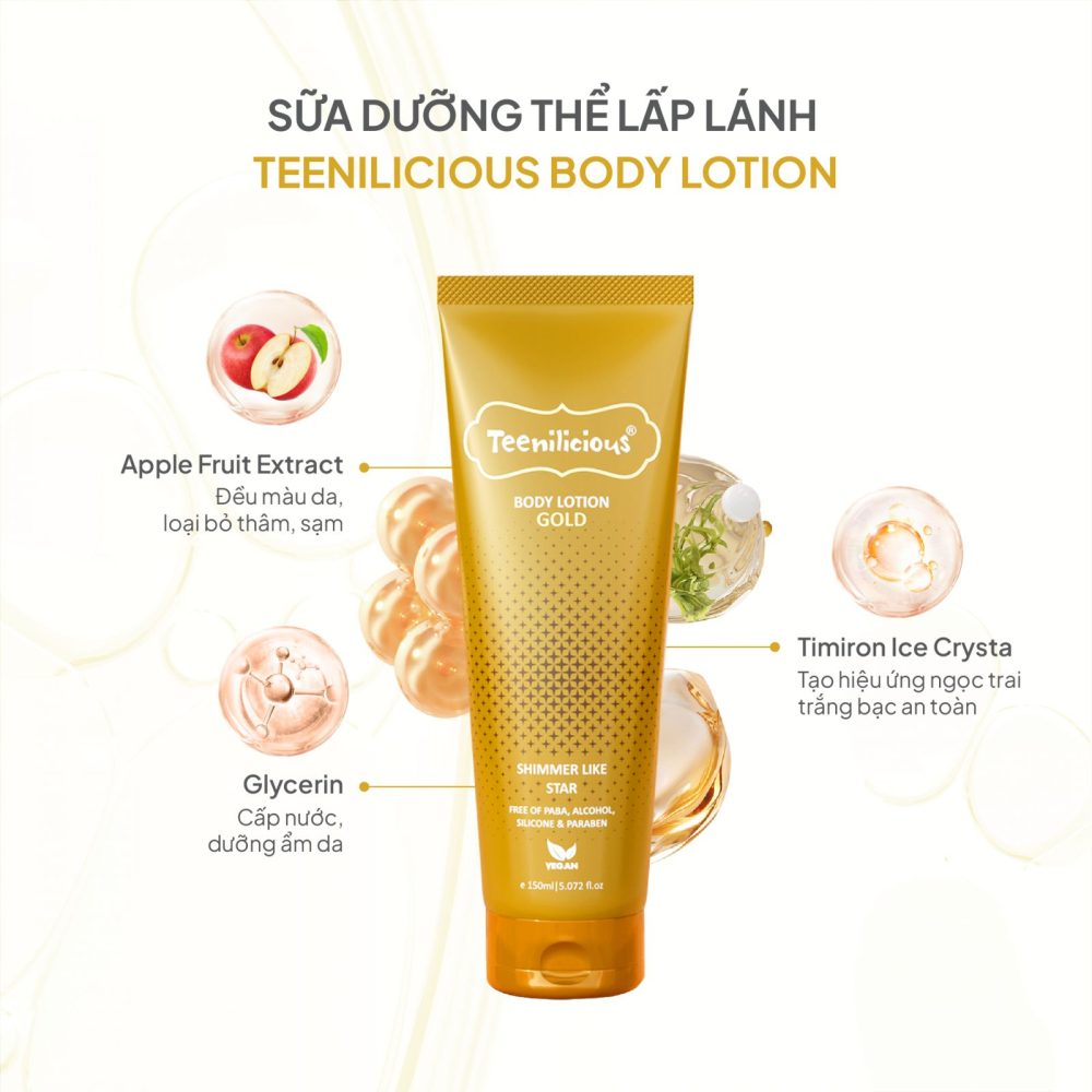 Sữa dưỡng thể lấp lánh Teenilicious